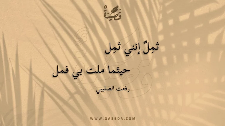 قصيدة ثمل إنني ثمل