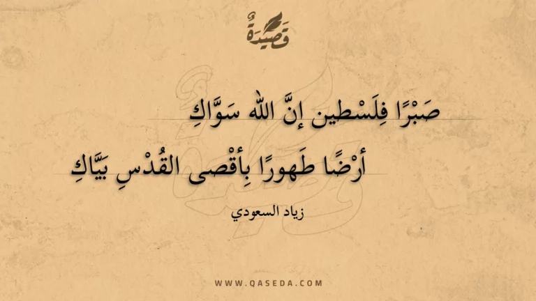قصيدة صبراً فلسطين