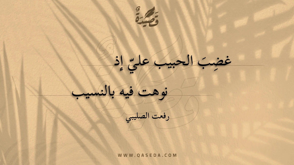 قصيدة غضب الحبيب علي إذ