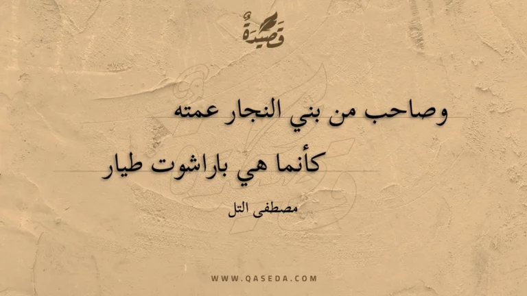 قصيدة وصاحب من بني النجار عمته
