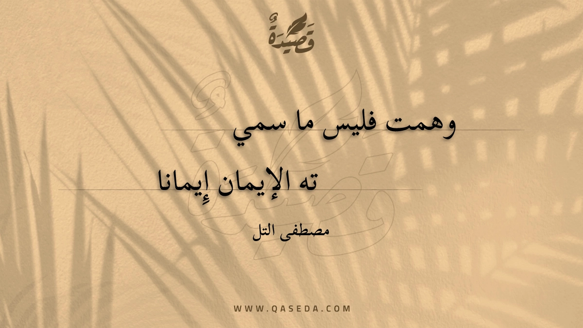 قصيدة وهمت فليس ما سمي