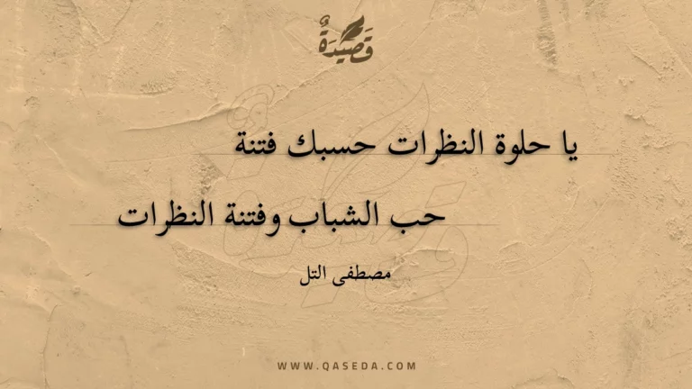 قصيدة يا حلوة النظرات حسبك فتنة