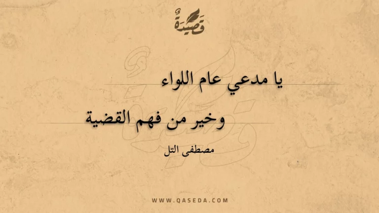 قصيدة يا مدعي عام اللواء