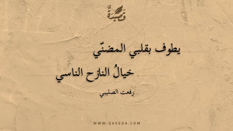 قصيدة يطوف بقلبي المضني
